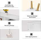 YAHARBO White Bookshelf, 3 Tier Book Shelf