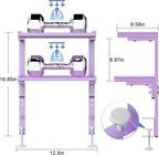 2-Tier Desk Shelf, Expandable Under Desk Storage, Clamp on Desk Shelf, Desktop Accessories for Offices, Study Rooms, and Game Rooms (Purple)
