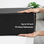 Twin Fitted Sheet Only, Super Soft & Cozy Twin Size Bed Sheets for Boys Kids with Deep Pocket to 14 Inch, Cooling Jersey Mattress Bottom Sheets,Shrinkage & Stain Resistant, Wrinkle Free, Black