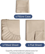 Twin XL Size 3 Piece Sheet Set - Comfy Breathable & Cooling Bed Sheets Set - Hotel Luxury Bedding for Women, Men, Kids, Teens, Boys & Girls - Deep Pockets, Ultra-Soft, Wrinkle Free - Oeko-Tex - Cream