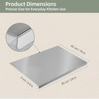 Stainless Steel Cutting Board with Lip, Metal Chopping Board for Kitchen Countertop, Single Stainless Steel Cutting Board For Food Prep (20 x 16 in / 50 × 40 cm)