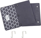 homyfort Over the Door File Organizer, Hanging File Folders, Wall Organizers and Storage for Mail, Magazine, Notebooks, Planners, Office, Classroom, 5 Extra Large Pockets (Grey Lantern Pattern)