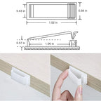 50Pcs Self Adhesive Cable Management Clips,Cable Organizers Wire Clips Cord Holder for PC Laptop Ethernet Cable Desktop Home Office(1.52’’ x 0.59’’ x 0.57’’,White)