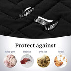 H.VERSAILTEX Futon Cover Reversible Sofa Slipcover Furniture Protector Water Resistant 2 Inch Wide Elastic Straps Sofa Bed Pets Kids Dog Cat Fit Sitting Width Up to 70"(Futon, Black/Grey)