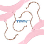 TIMMY Velvet Hangers - 50-Pack Ultra Thin Space Saving Suit and Coat Hanger, Heavy Duty Clothes Holder Up-to 10 Lbs - Pink