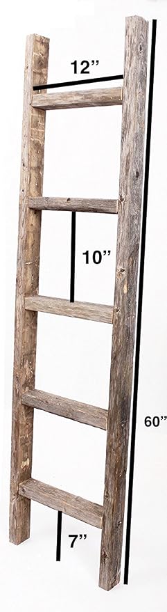 BARNWOODUSA Rustic Decorative Ladder