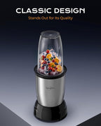 Sangcon 1000W Personal Smoothie Blender, Protein Shakes, Home & Gym, Silver