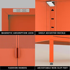 Washsemba 2 Door Accent Cabinet, 2-Tier Shelf, Music Studio