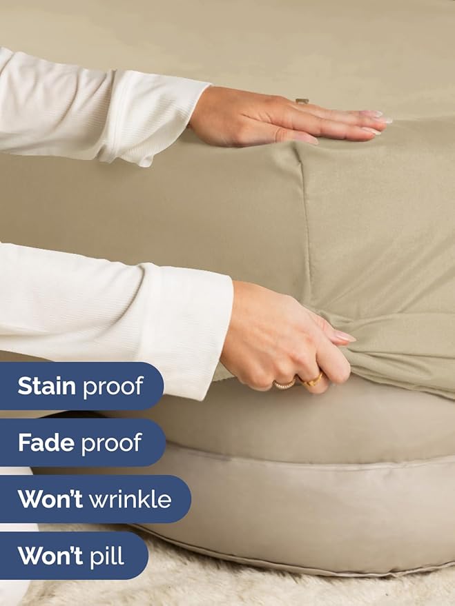 Extra Deep Queen Fitted Sheet - Hotel Luxury Single Fitted Sheet Only - Easily Fits 18 inch to 24 inch Mattress - Ultra Soft, Wrinkle Free w/Extra Deep Pockets - Easy-Care, Breathable & Comfy - Beige
