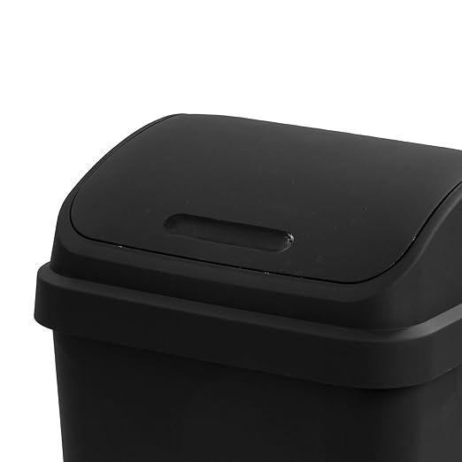 Sterilite Wastebasket SWINGTOP BLK 13GA 10899004