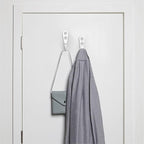 15 Pack Heavy Duty Coat Hooks Wall Mount, with 30 Mounting Screws, White Multi-Purpose Storage for Robe, Towel, Key, Bag, Coffee Mug