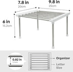 carrotez Cabinet Organizer Shelf, Set of 2 Stackable Kitchen Counter Shelves, Kitchen Cabinet Organizers and Storage, Pantry Storage Shelf Organizer, 9.8 x 7.8 x 6.1 - White