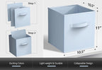 Sorbus Storage Cubes - 11 Inch Foldable Fabric Baskets for Organizing Pantry, Closet, Shelf, Toy Box, Cubby - 6 Collapsible Cloth Cube Storage Bins for Home, Nursery, Playroom, Bedroom (Pastel Blue)