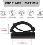 GWHOLE 100Pcs Adhesive Cable Clips Cord Organizer Wire Management for Car Office and Home
