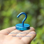 Neosmuk Magnetic Hooks, Cruise Ship Essentials, 120lb+ Heavy Duty Magnetic Hooks for Cruise Cabins, Refrigerator, Grill, Hanging, and Travel | Extra Strong Must-Haves Magnet Hook,Royalblue, Pack of 10