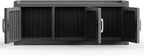 3 Doors Shoe Storage Bench - 2 Side Door Hidden Furniture Cabinet with Storage, Waterproof Entryway Bench with Seat for Indoor Outdoor, End of Bed Footrest Stool for Bedroom, Hallway, Black
