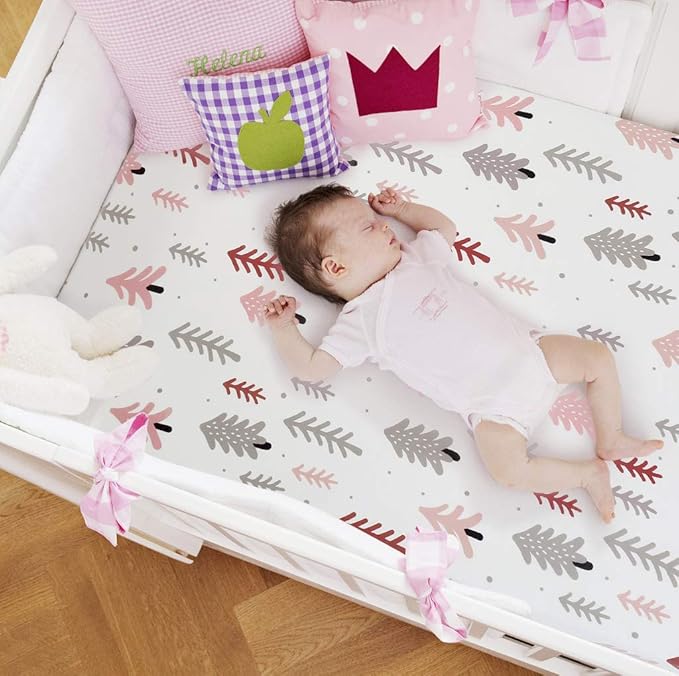 BROLEX Baby Fitted Crib Sheets: Kid Crib Sheets - Set of 2 for Toddler Standard Size Crib Mattress for Boys and Girls - Jersey Knit Crib Bed Sheets Jungle Animals