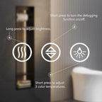 Sweetcrispy 28"x36" Smart Anti-Fog LED Bathroom Mirror with Lights and Front Light & Backlit, 3 Color Temperatures, Dimmable, Memory Function, Rectangle Modern Vanity Mirror