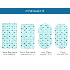 Bassinet Sheet 4 Pack for Baby Boys, Bassinet Sheets Ultra Soft Universal Fit for Most Rectangle, Oval, Hourglass Bassinet Mattress, Bassinet Sheets, Navy