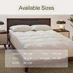 Coop Home Goods Essence Down Alternative Mattress Topper Twin XL, Plush 2-Inch Gusset and Baffle Box Design for Even Support and Comfort, Premium Bed Topper for Pressure Relief, Oeko-TEX Certified