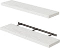 Fixwal Floating Shelves for Wall, 35.4" Long Heavy Duty Wall Mounted Rustic