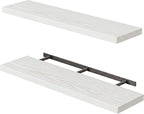 Fixwal Floating Shelves for Wall, 35.4" Long Heavy Duty Wall Mounted Rustic