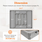 Lifewit Silverware Organizer, Plastic Kitchen Utensil Drawer Tray