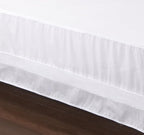 Valea Home Bed Skirt with Stitch on White Dust Ruffle with Split Corner, Durable Elegant Luxury Queen 14-inch Drop