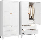 Letaya Metal Armoire Wardrobe Closet