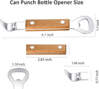 HANCELANT Can Punch Bottle Opener, Manual Stainless Steel Can Opener 3 Pack