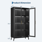 IDEALHOUSE Glass Display Cabinet