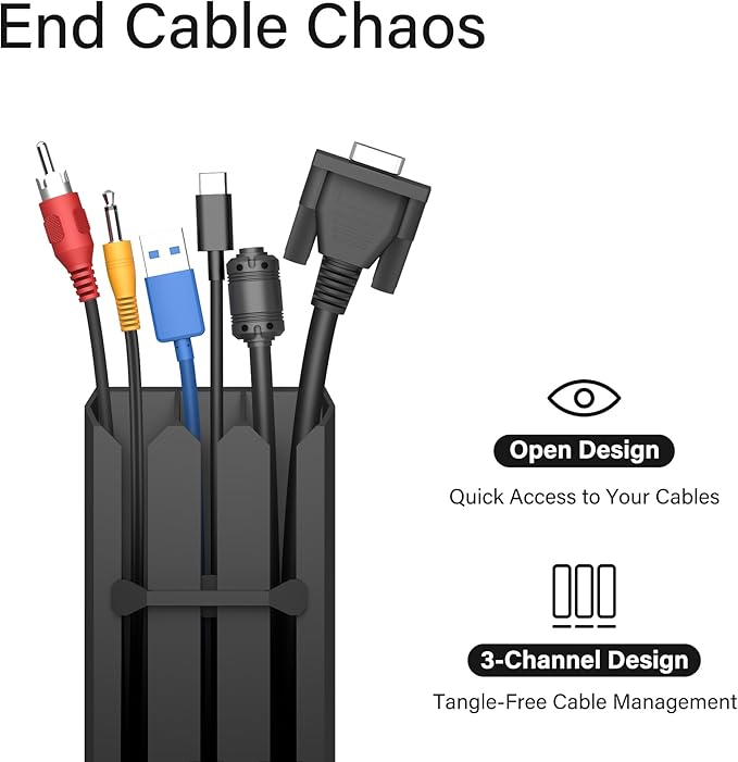 Yagee Cable Manager Self-Adhesive Kit,Spliced Installation for All Types of Office Cable Management,Customized Cable Outlet,All-in-one Desktop Cable Manager Kit.