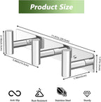 Wall Mounted Coat Rack-3 Hooks, Heavy Duty Stainless Steel Wall Hooks for Towel Coat Bag, Hat Rack Hanger Coat Hooks Towel Racks for Bathroom Entryway Kitchen Hotel (Glossy Chrome, 1 Pack)