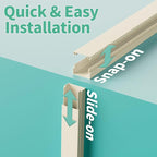 Delamu Cord Hider, 100in Self-Adhesive Cord Cover Kit for Wall Mounted TV, Paintable Wire Hider, Flexible Cable Management System, Cable Raceway Conceals 2-3 Wires, W0.95 H0.55in, Beige