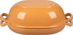 VORRINGARD Enameled Cast Iron Sourdough Bread Oven, Dutch Oven, Loaf Cast Iron Bread Pan for Homemade Bread Baking, Meatloaf Pan with Lid, 7QT, Yellow