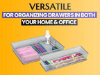 YBM HOME Silver Mesh Drawer Cabinet and or Shelf Organizer Bins, School Supply Holder Office Desktop Organizer Basket (12, 6x15x2 Inch)