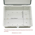 Zulkit 2pcs Junction Box ABS Plastic Dustproof Waterproof IP65 Electrical Boxes Hinged Shell Outdoor Universal Project Enclosure 8.7 x 6.7 x 4.3 inch (220x170x110 mm)