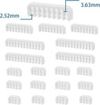 FormulaMod Cable Comb Kit for Power Cable,Sleeve Management Tools Wire Organizer Comb Includes 4x24 P+4x16P+12x8P+4x6P Computer Case Water Cooling Cable Organizer(White)