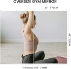 Home Gym Mirror, Set of 2Pcs 48″×30″ Large Gym Mirrors, Tempered Glass Full Length Wall Mirrors, Full Body Mirror for Bedroom, Wall Mounted Mirror for Gym, Bedroom, Door