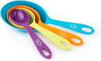 Fox Run Measuring Cup Set, 1/8 cup to 1 Cup, Multicolored 4 Cup Measuring Set