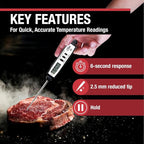 CDN Waterproof Digital Cooking Thermometer Instant Read 2.75" Stainless Shatterproof Ideal for Meat, Poultry, BBQ NSF Certified DT450X