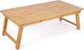 Large Size Floor Desk Nnewvante Floor Table Tray with Folding Legs Adjustable Low Coffee Table for Breakfast Serving Tray Gaming Writing 33.5x17.7in