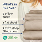 Extra Deep Pocket Queen Sheet Set - 4 Piece Breathable & Cooling Bed Sheets - Hotel Luxury Sheet Set - Ultra Soft, Wrinkle Free & Comfy - Easily Fits Extra Deep Mattresses - Deep Pocket Wheat Sheets