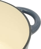 Gibson Home Addlestone 7 Qt Enameled Cast Iron Dutch Oven Pot with Lid – Round, Oven Safe to 500°F, Ideal for Bread Baking & Stews - Gradient Navy Blue