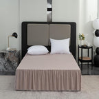 Khaki Bed Skirt Full Size Ruffled Bed Skirt with Split Corners, Full Bed Skirt 12 Inch Drop, Full Size Bed Skirt Khaki for Ruffled Bed Skirt with Split Corners, Bed Skirts Full Size