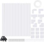 157in Cord Hider Kit, Cord Covers for Wires on Wall, Cable Hider Cord Organizer, Wire Hiders for TV on Wall, Cord Concealer, Cable Cover Wall Wire Management, 10 X L15.7 W1.18 H0.6in, White