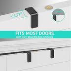 HapiRm Over The Door Organizer - Hanging Door Organizer with 4 Metal Large Capacity Baskets and Adjustable Coat Hook for Bathroom Bedroom Kitchen Pantry Closet Cabinet