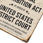Closed Prohibition Sign Vintage Speakeasy Decor Metal Sign Prohibition Wall Art Decor 1920s Gift Speakeasy Signs Prohibition Decor 20s Party Decorations 8 X 12 Inches