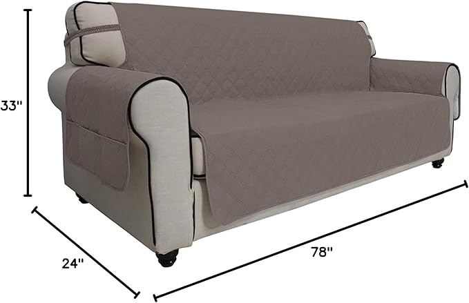 Easy-Going Sofa Slipcover Oversized Sofa Cover Waterproof Couch Cover Furniture Protector Cover Pets Covers Washable Non-Slip Fabric Pets Kids Children Dog Cat (Oversized Sofa, Taupe)