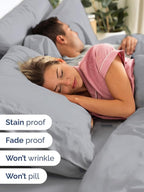 Extra Deep Pocket Split King Sheets - 5 Piece Breathable & Cooling Bed Sheets - Hotel Luxury Bed Sheet Set - Soft, Wrinkle Free & Comfy - Easily Fits Extra Deep Mattresses - Steel Blue Sheets Set